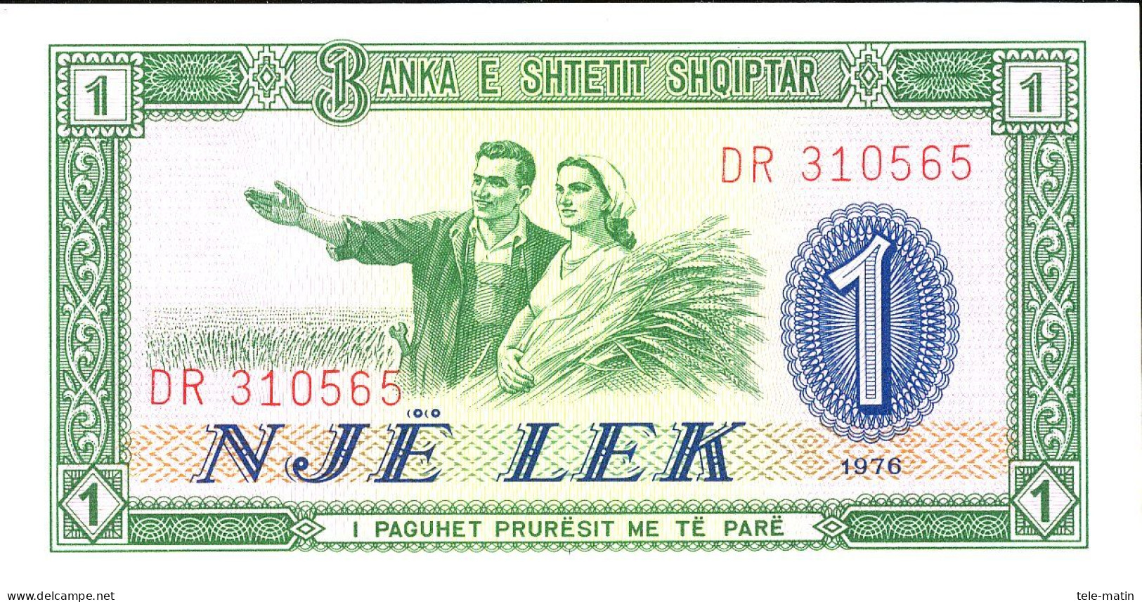 6 Billets De L'Albanie De 1957 A 1976 - Albanie