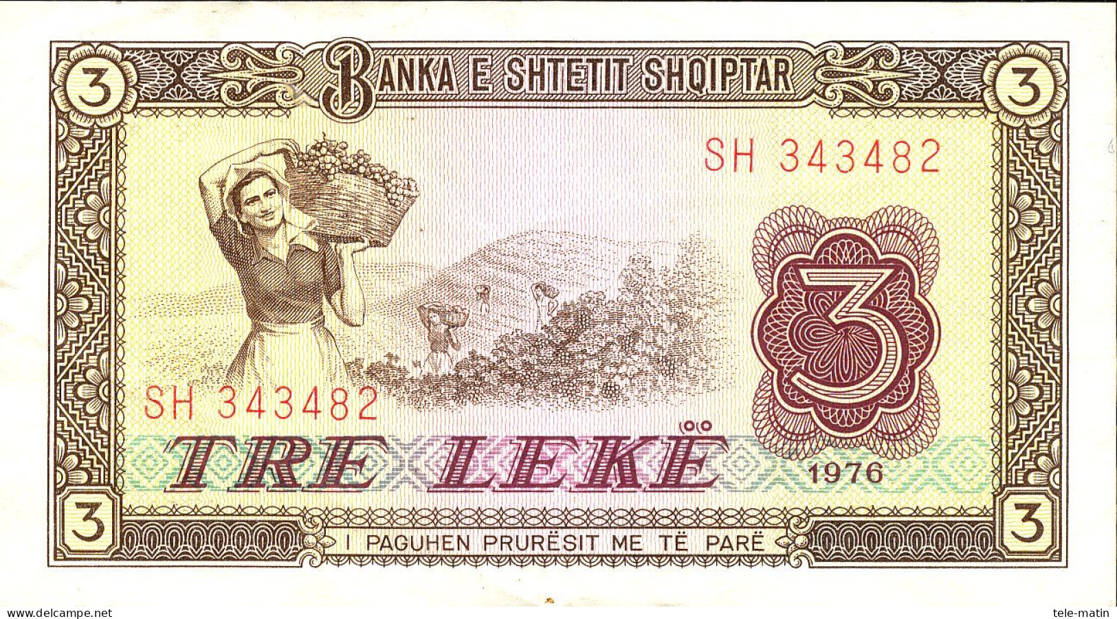 6 Billets De L'Albanie De 1957 A 1976 - Albanie