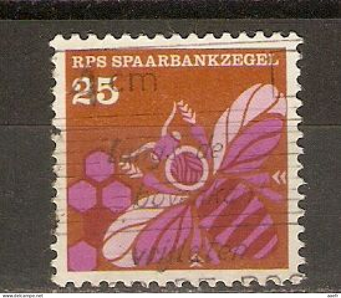 Pays-Bas - 25c Orange - Bee - Abeille - RPS Spâarbankzegel - Revenue Stamps