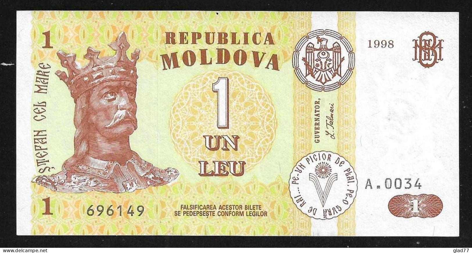 Moldova   One Leu  1998 ! - Moldavia