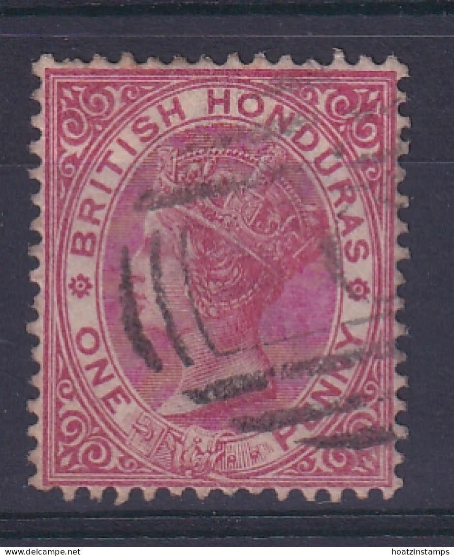 British Honduras: 1882/87   QV    SG19    1d  Carmine   [Perf: 14]   Used - Brits-Honduras (...-1970)