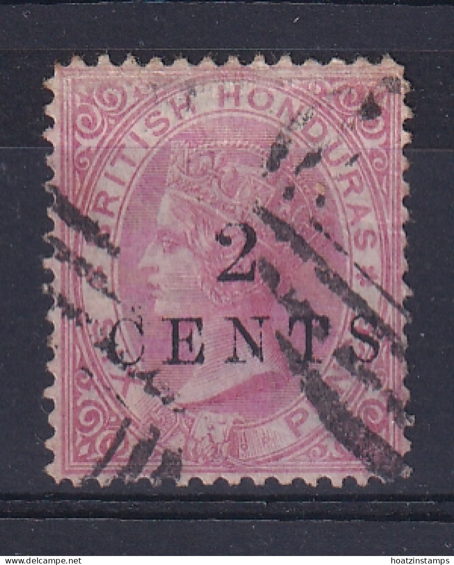 British Honduras: 1888   QV - Surcharge   SG25    2c On 6d   [Perf: 14]   Used - Honduras Britannico (...-1970)
