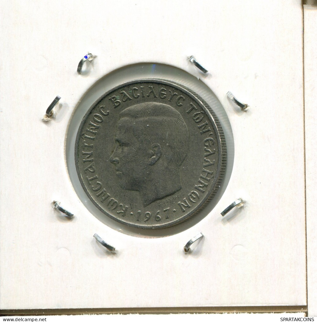 2 DRACHMES 1967 GRECIA GREECE Moneda #AR349.E.A - Grecia