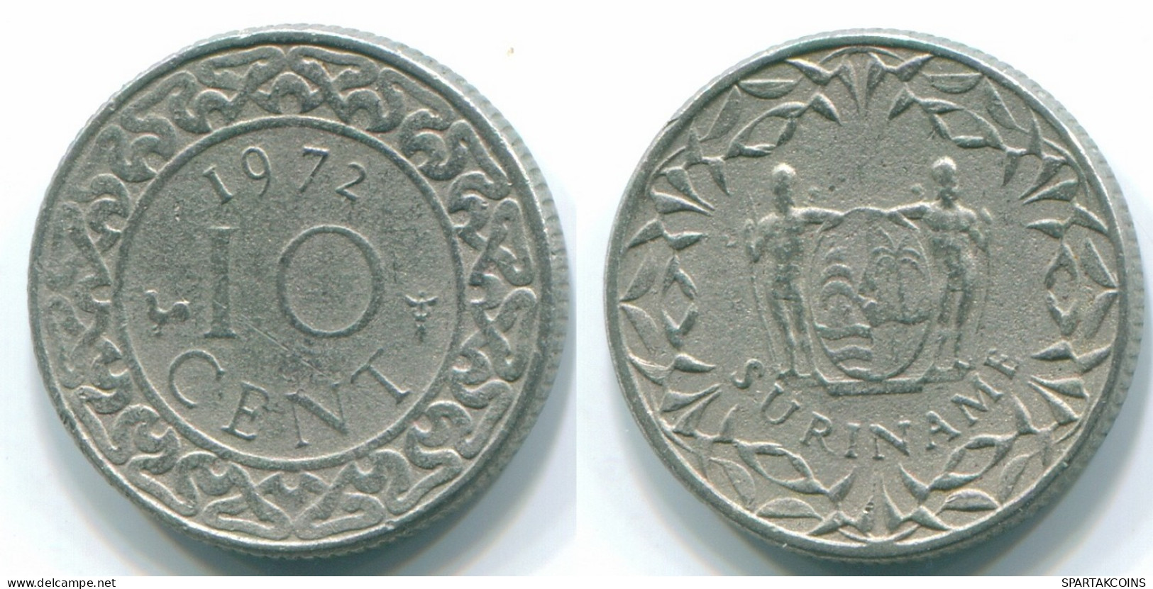 10 CENTS 1972 SURINAME Netherlands Nickel Colonial Coin #S13271.U.A - Surinam 1975 - ...