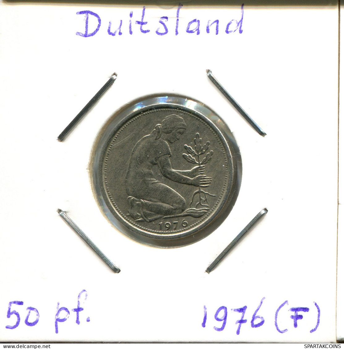 50 PFENNIG 1976 F WEST & UNIFIED GERMANY Coin #DB580.U.A - 50 Pfennig