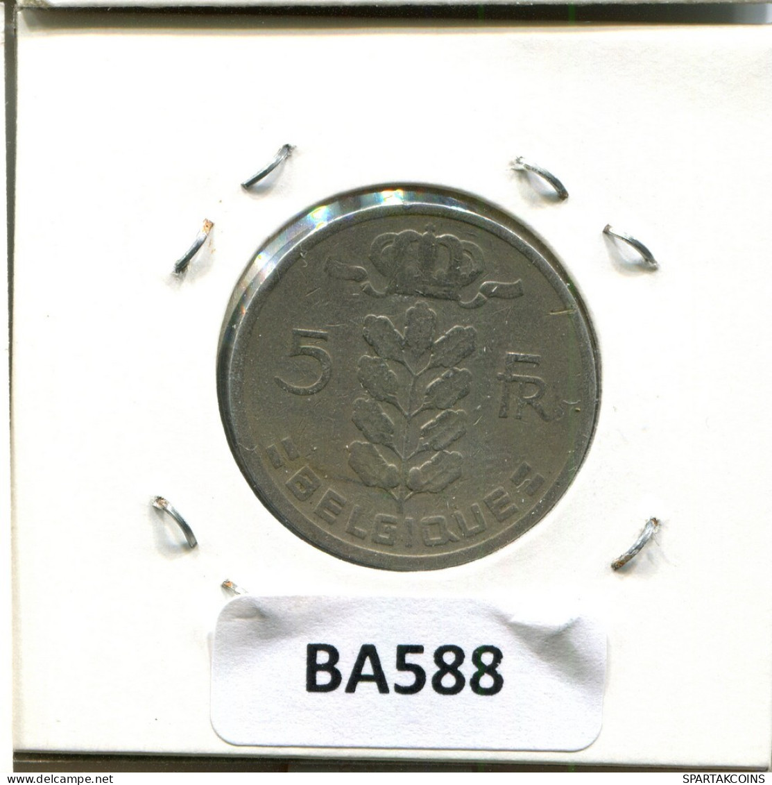 5 FRANCS 1963 FRENCH Text BELGIUM Coin #BA588.U.A - 5 Frank