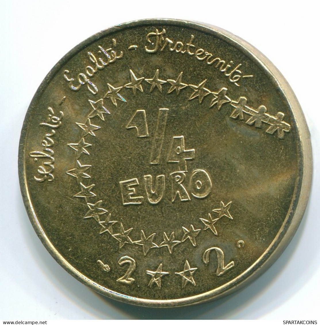 1/4 EURO 2002 FRANCIA FRANCE Moneda Children Euro UNC #FR1045.6.E.A - Francia