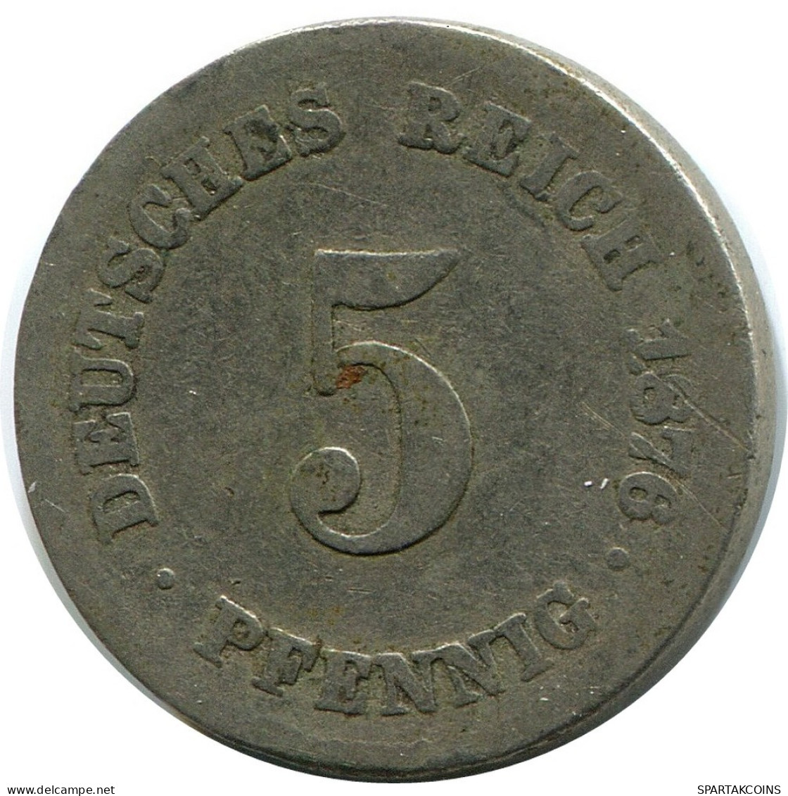 5 PFENNIG 1876 G ALLEMAGNE Pièce GERMANY #DB190.F.A - 5 Pfennig
