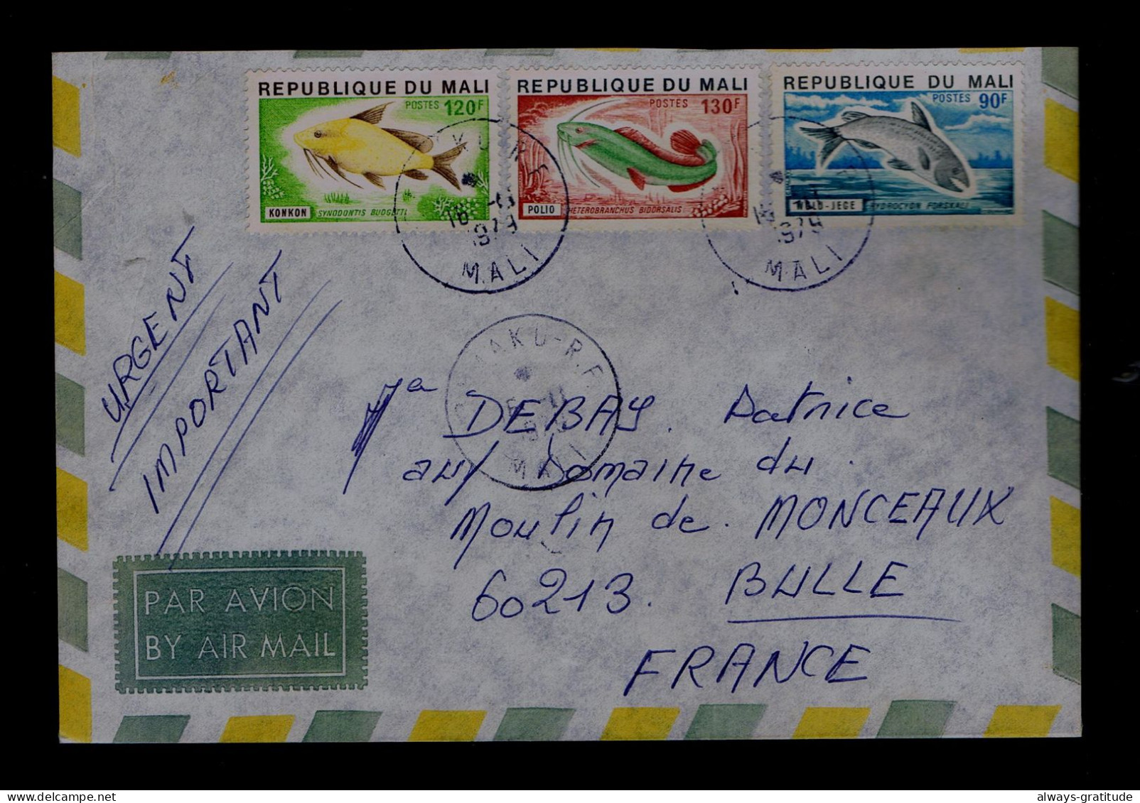 Sp10510 Rep. MALI Fishes Poissons Animals Maritime Mailed 1978 BULLE - Fishes