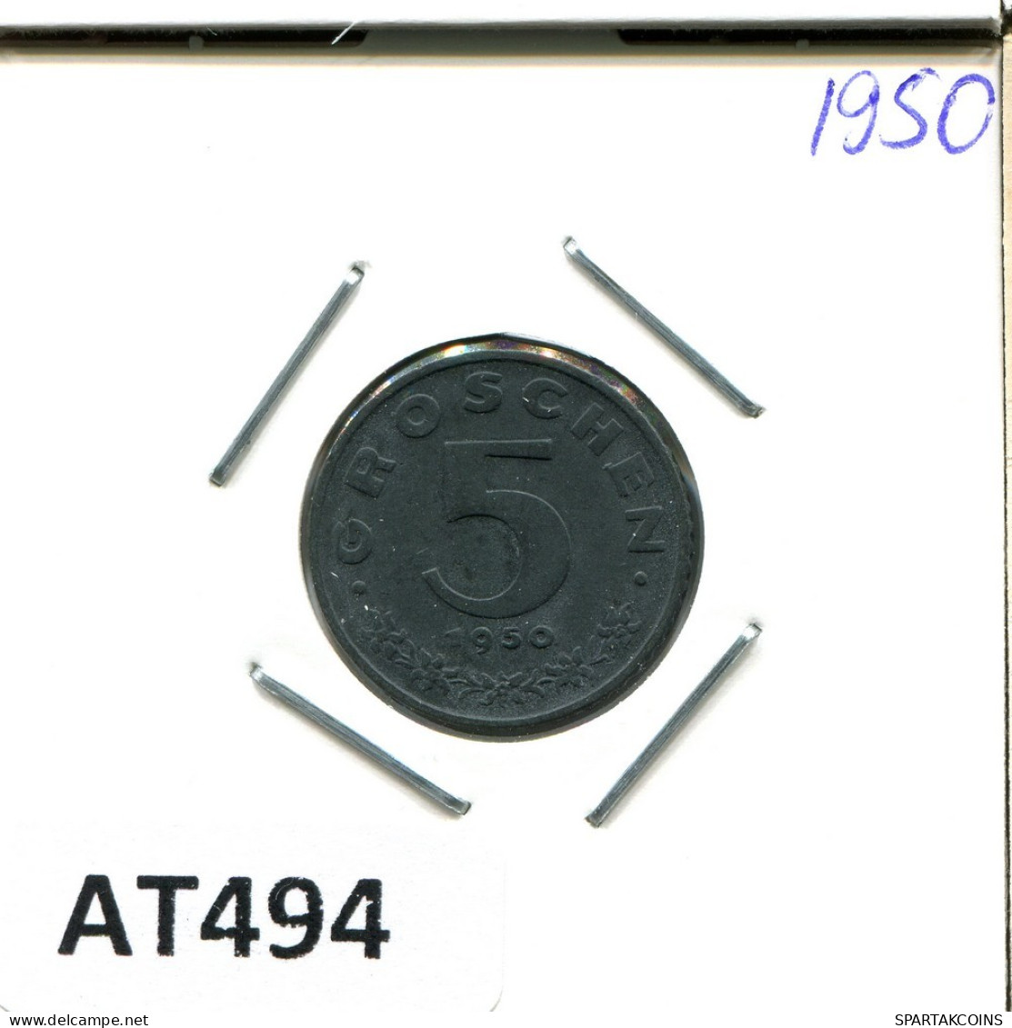 5 GROSCHEN 1950 ÖSTERREICH AUSTRIA Münze #AT494.D.A - Oesterreich