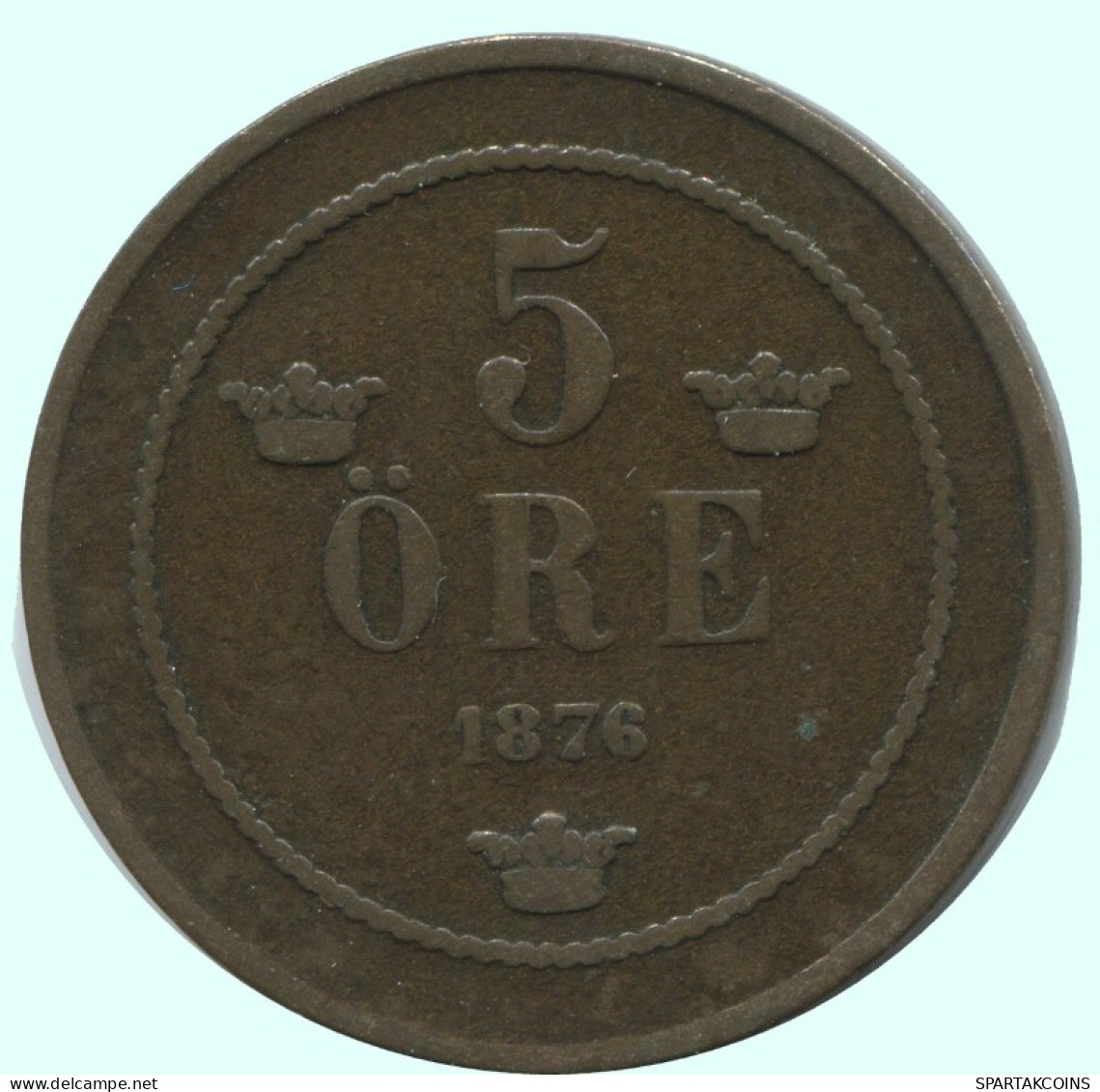 5 ORE 1876 SUECIA SWEDEN Moneda #AC580.2.E.A - Svezia