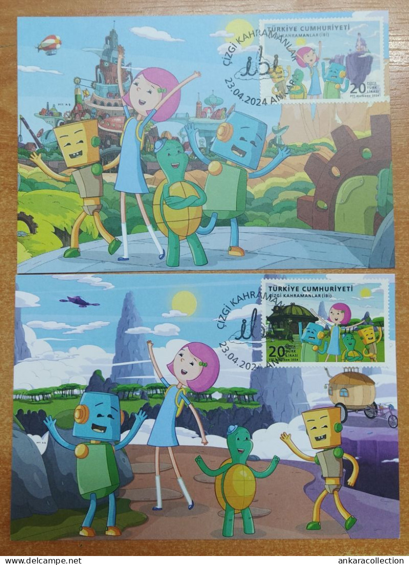 AC - TURKEY POSTAL STATIONARY  CARTOON HEROES - IBI  APRIL 23rd NATIONAL SOVEREIGNTY AND CHILDREN'S DAY 23 APRIL 2024 S - Enteros Postales