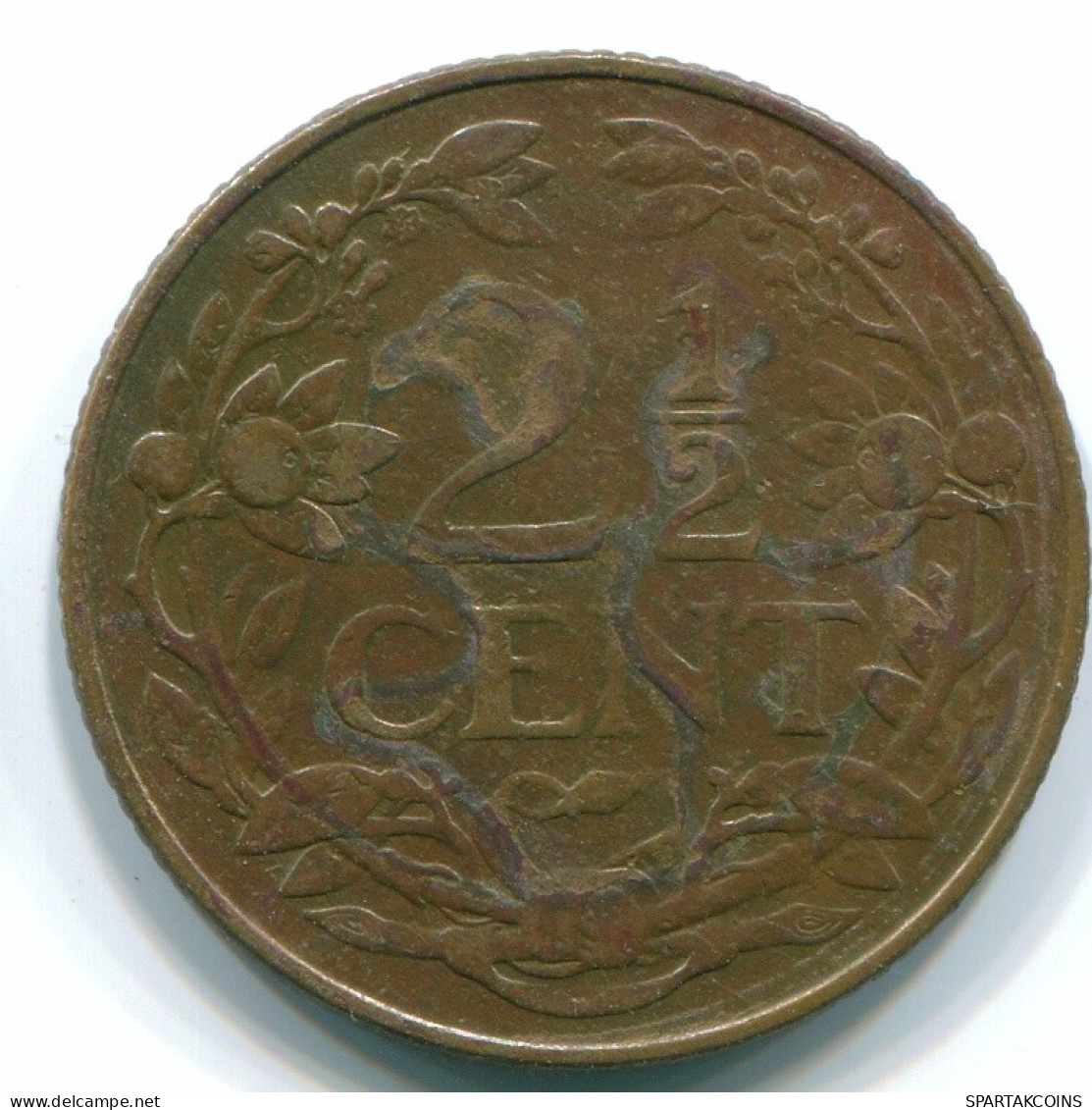 2 1/2 CENT 1956 CURACAO NEERLANDÉS NETHERLANDS Bronze Colonial Moneda #S10177.E.A - Curacao
