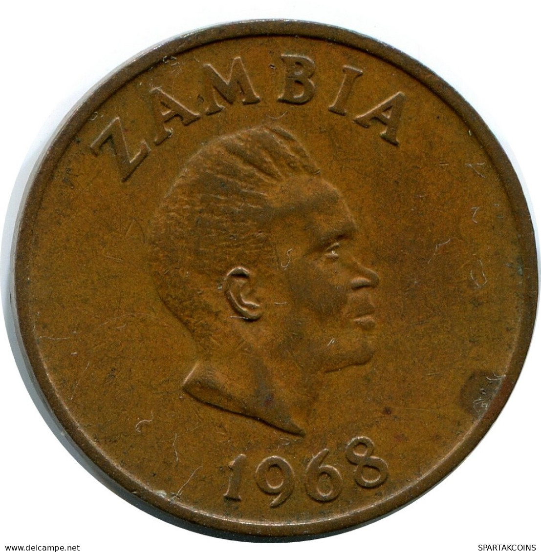 2 NGWEE 1968 ZAMBIA Coin #AP966.U.A - Zambia