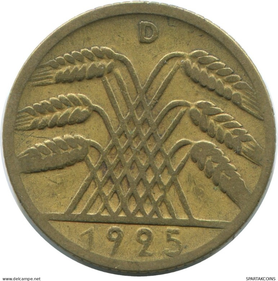 10 REICHSPFENNIG 1925 D GERMANY Coin #AE371.U.A - 10 Rentenpfennig & 10 Reichspfennig