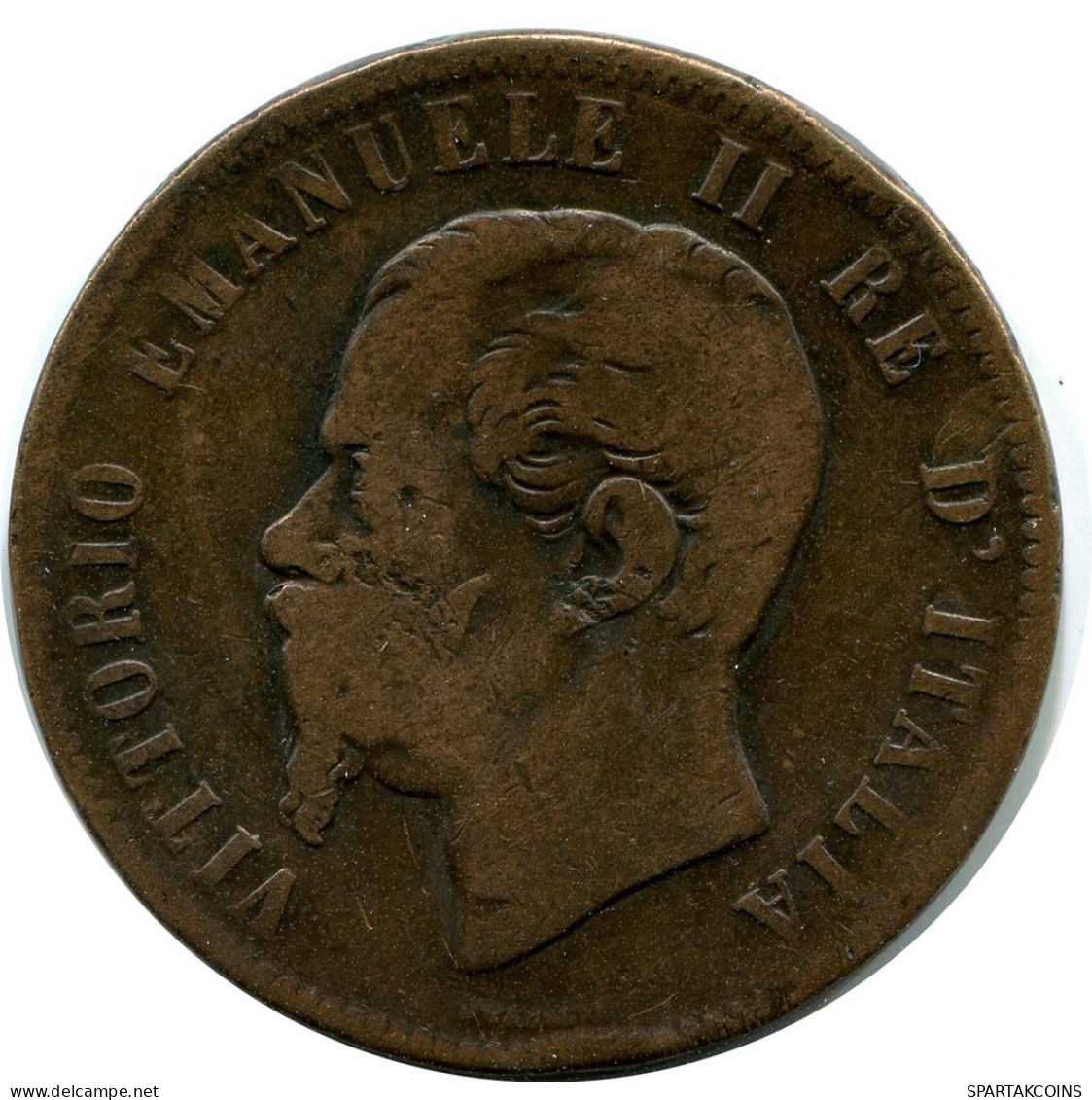 10 CENTESIMI 1863 ITALY Coin Vittorio Emanuele II #AZ862.U.A - 1861-1878 : Víctor Emmanuel II