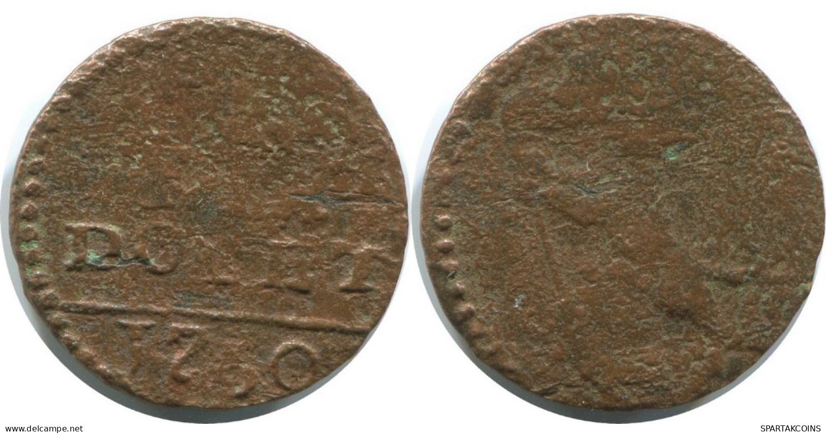 VATICAN 1 Quattrino BONONIA DOSET 1741-1758 	Papal States #AC073.8.U.A - Vaticano (Ciudad Del)