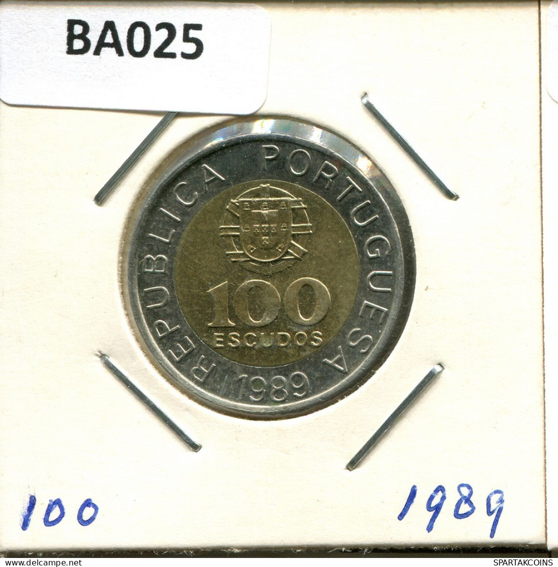 100 ESCUDOS 1989 PORTUGAL Coin BIMETALLIC #BA025.U.A - Portugal