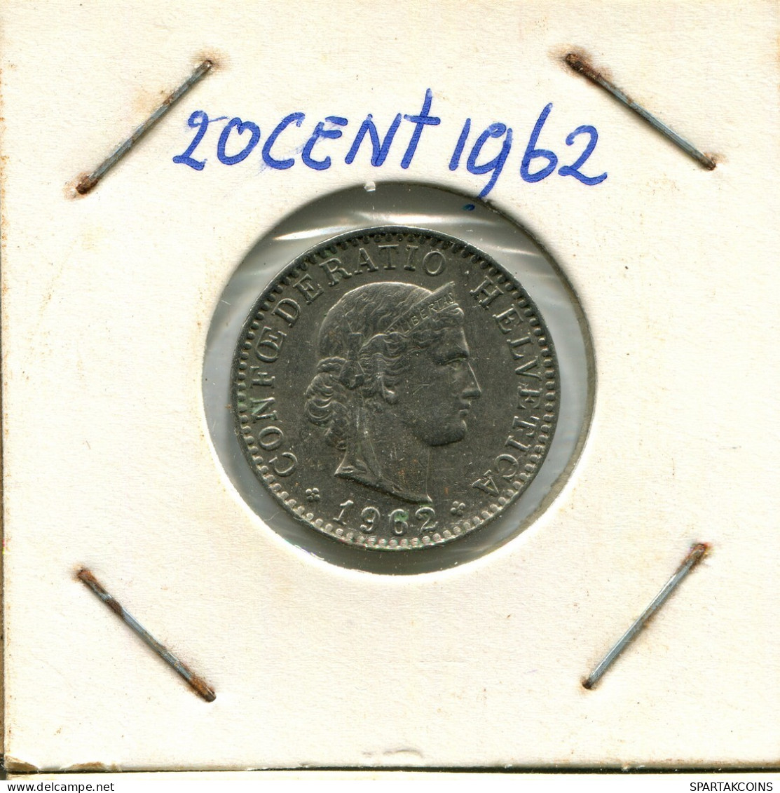 20 RAPPEN 1962 B SWITZERLAND Coin #AX988.3.U.A - Otros & Sin Clasificación