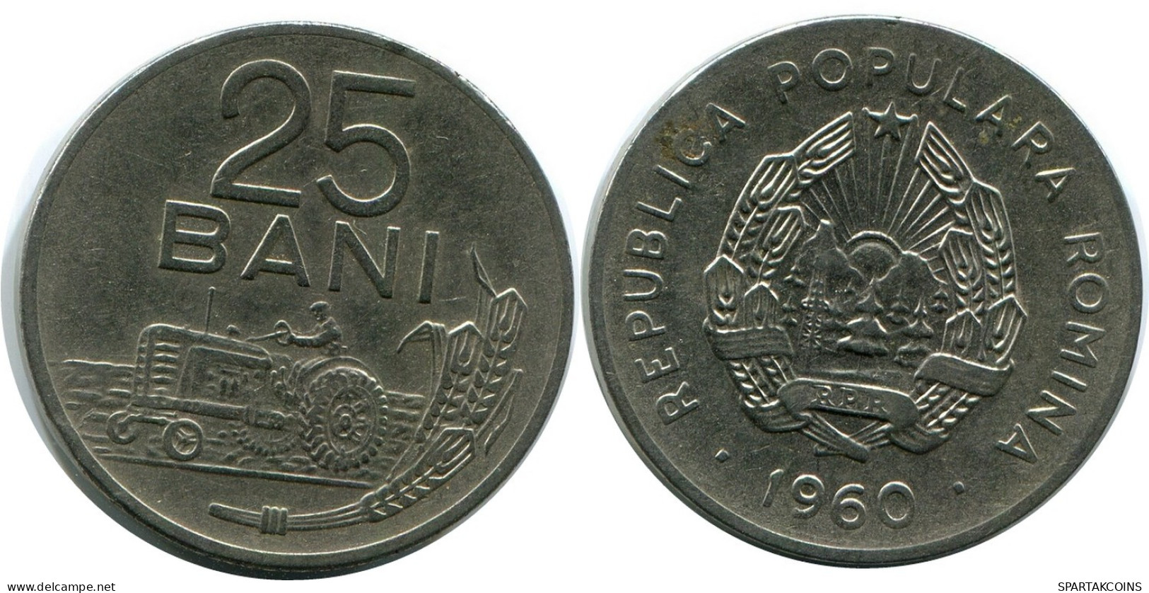 25 BANI 1960 ROMANIA Coin #AR136.U.A - Roumanie
