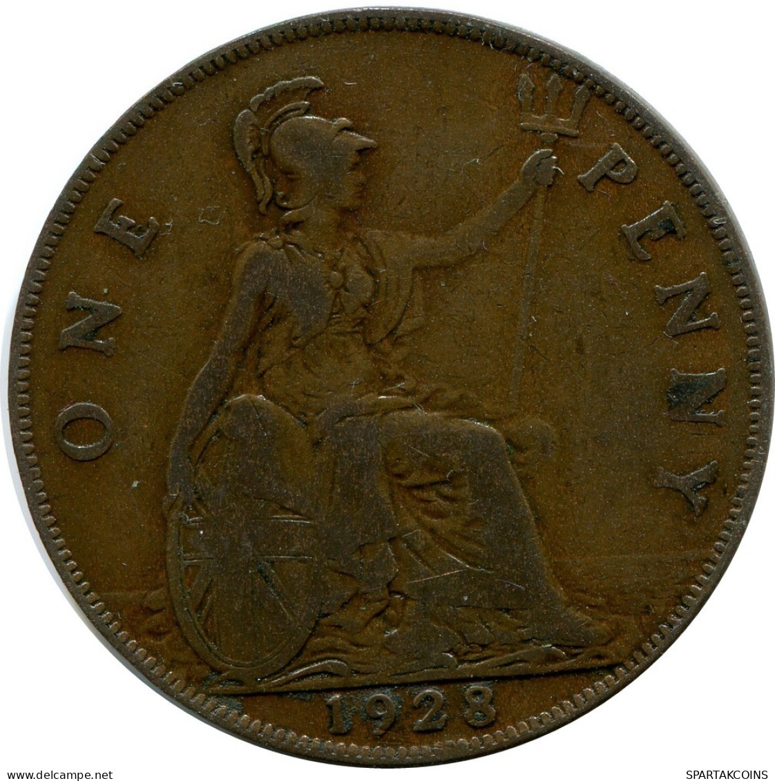 PENNY 1928 UK GROßBRITANNIEN GREAT BRITAIN Münze #AZ716.D.A - D. 1 Penny