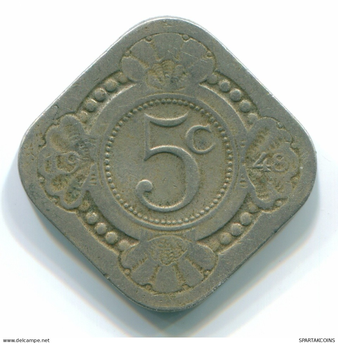 5 CENTS 1948 CURACAO NEERLANDÉS NETHERLANDS Nickel Colonial Moneda #S12398.E.A - Curaçao