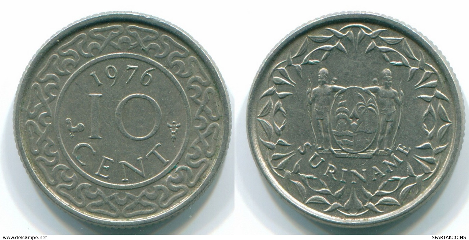 10 CENTS 1976 SURINAME Nickel Coin #S13292.U.A - Surinam 1975 - ...