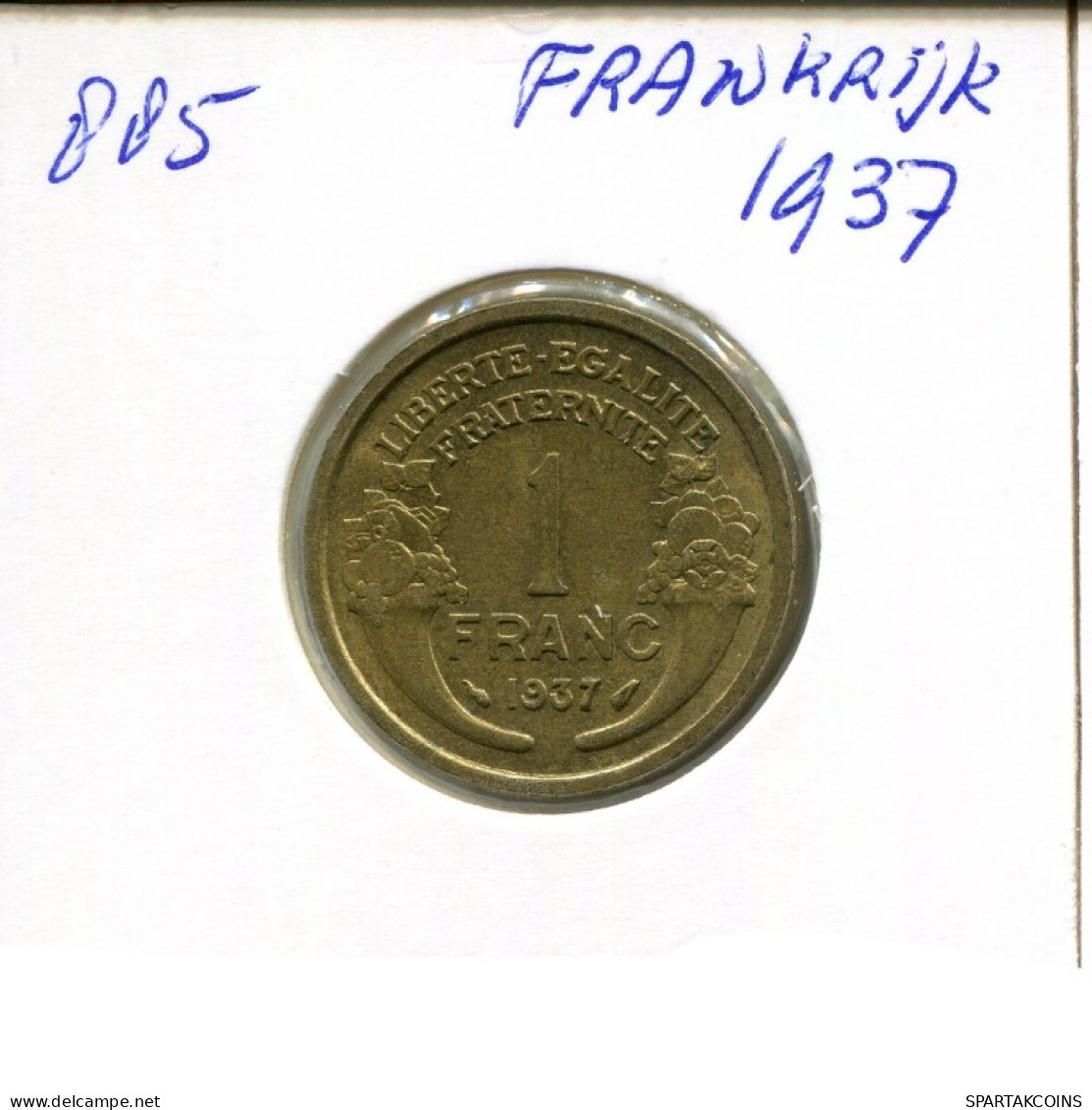 1 FRANC 1937 FRANCE Pièce Française #AN271.F.A - 1 Franc