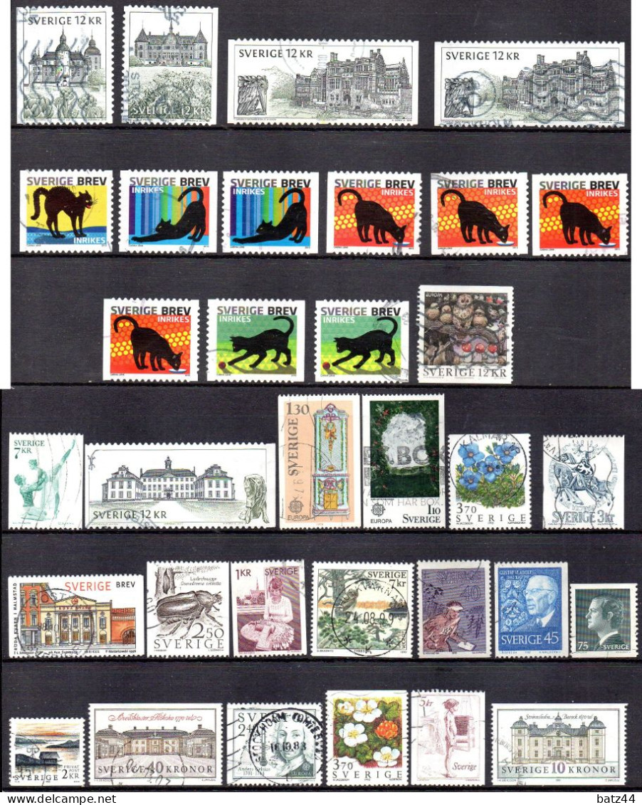 SUEDE SVERIGE SWEDEN  Lot Timbres Tous Oblitéré / Used Voir / See 5 Scan - Other & Unclassified