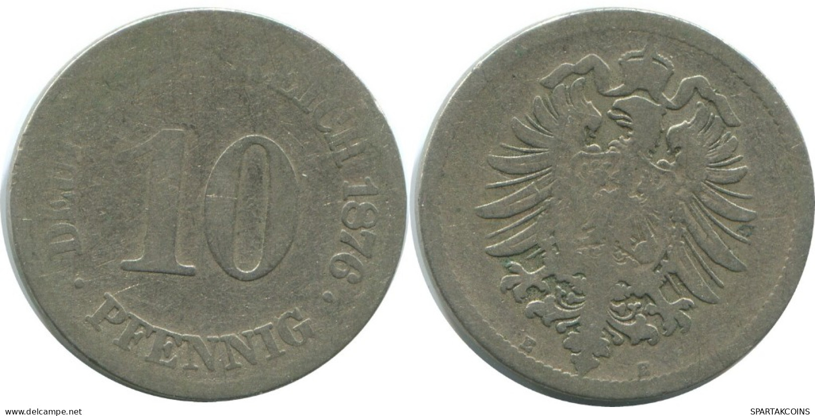 10 PFENNIG 1876 E GERMANY Coin #AE482.U.A - 10 Pfennig