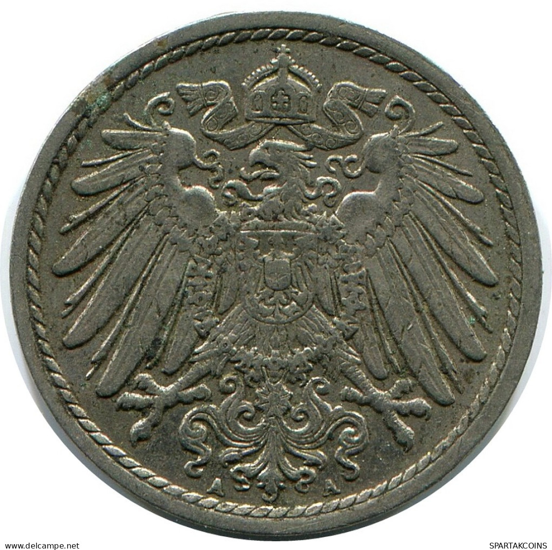 5 PFENNIG 1914 A DEUTSCHLAND Münze GERMANY #DB224.D.A - 5 Pfennig