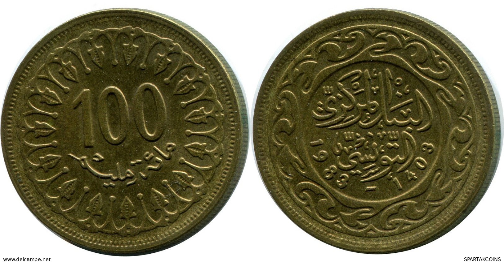 100 MILLIMES 1983 TÚNEZ TUNISIA Islámico Moneda #AP453.E.A - Tunisia