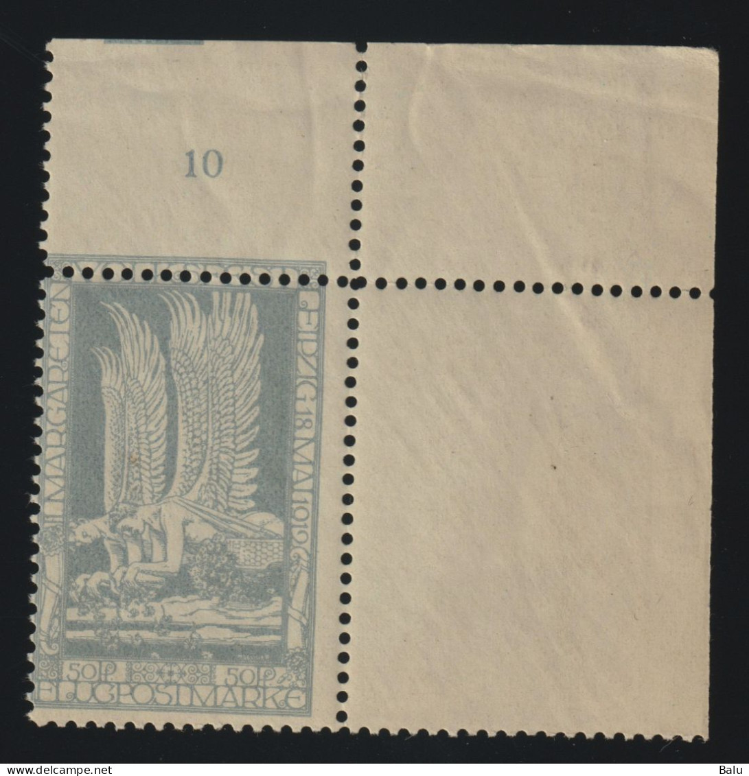 Deutsches Reich 1912 Michel Nr. 4a ** Ecke Vz Margarenten-Volksfest Flugmarke Michel 130,-€, 2 Scans - Unused Stamps