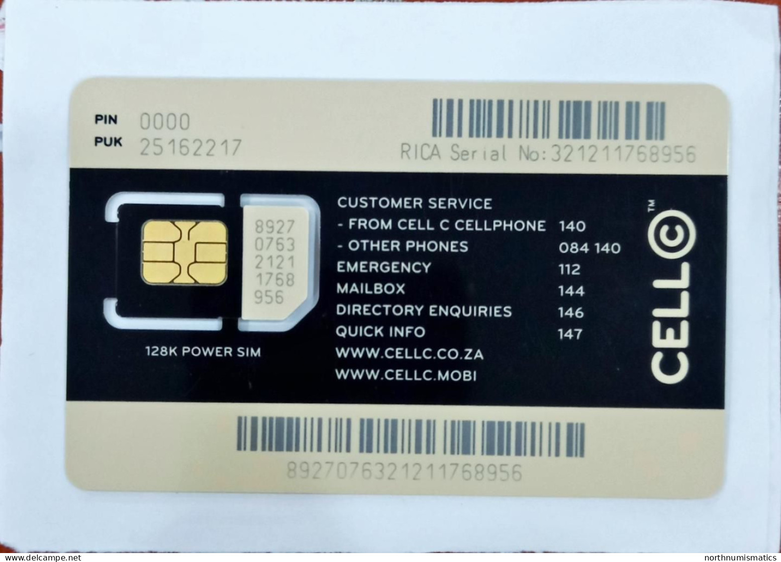 Cello  Gsm  Original Chip Sim Card  Scratch - Collections