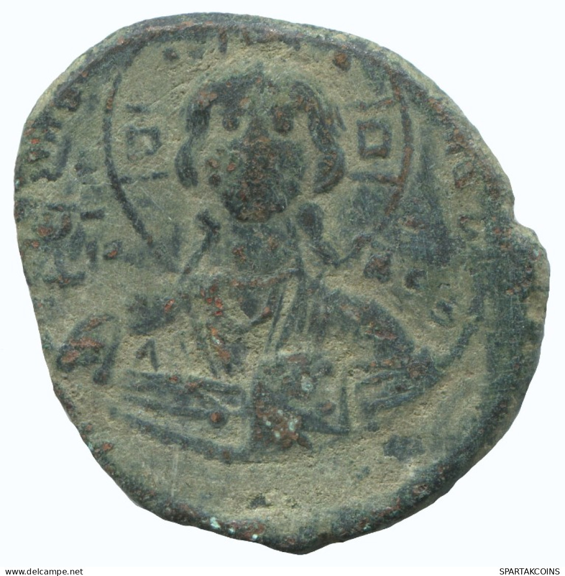 JESUS CHRIST ANONYMOUS CROSS Antiguo BYZANTINE Moneda 8.1g/31mm #AA637.21.E.A - Byzantines