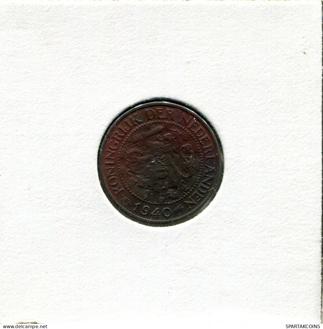 1 CENT 1940 NETHERLANDS Coin #AU293.U.A - 1 Centavos