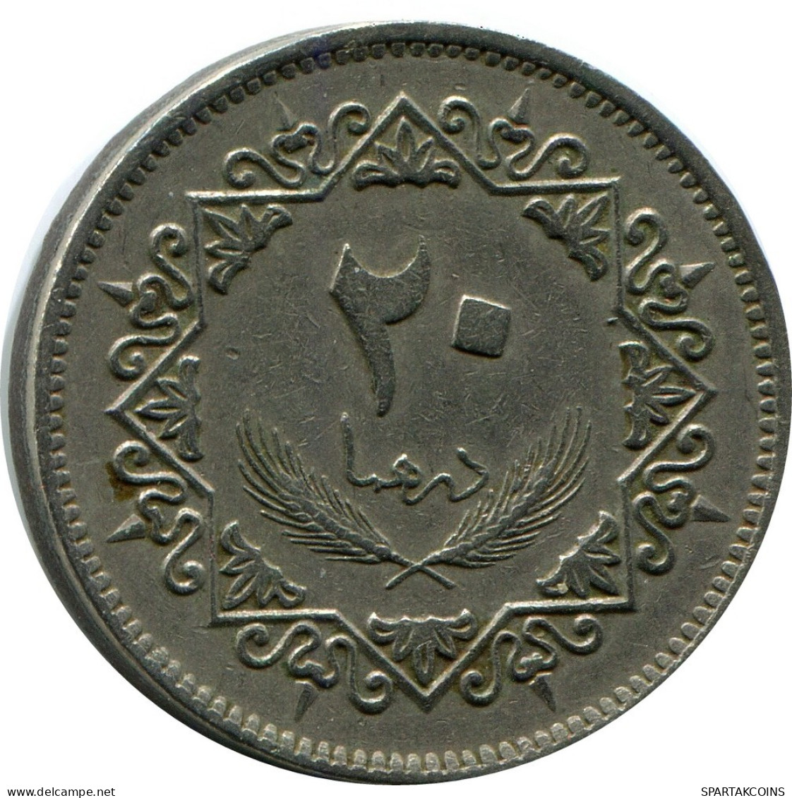 20 DIRHAMS 1975 LIBIA LIBYA Islámico Moneda #AP531.E.A - Libië