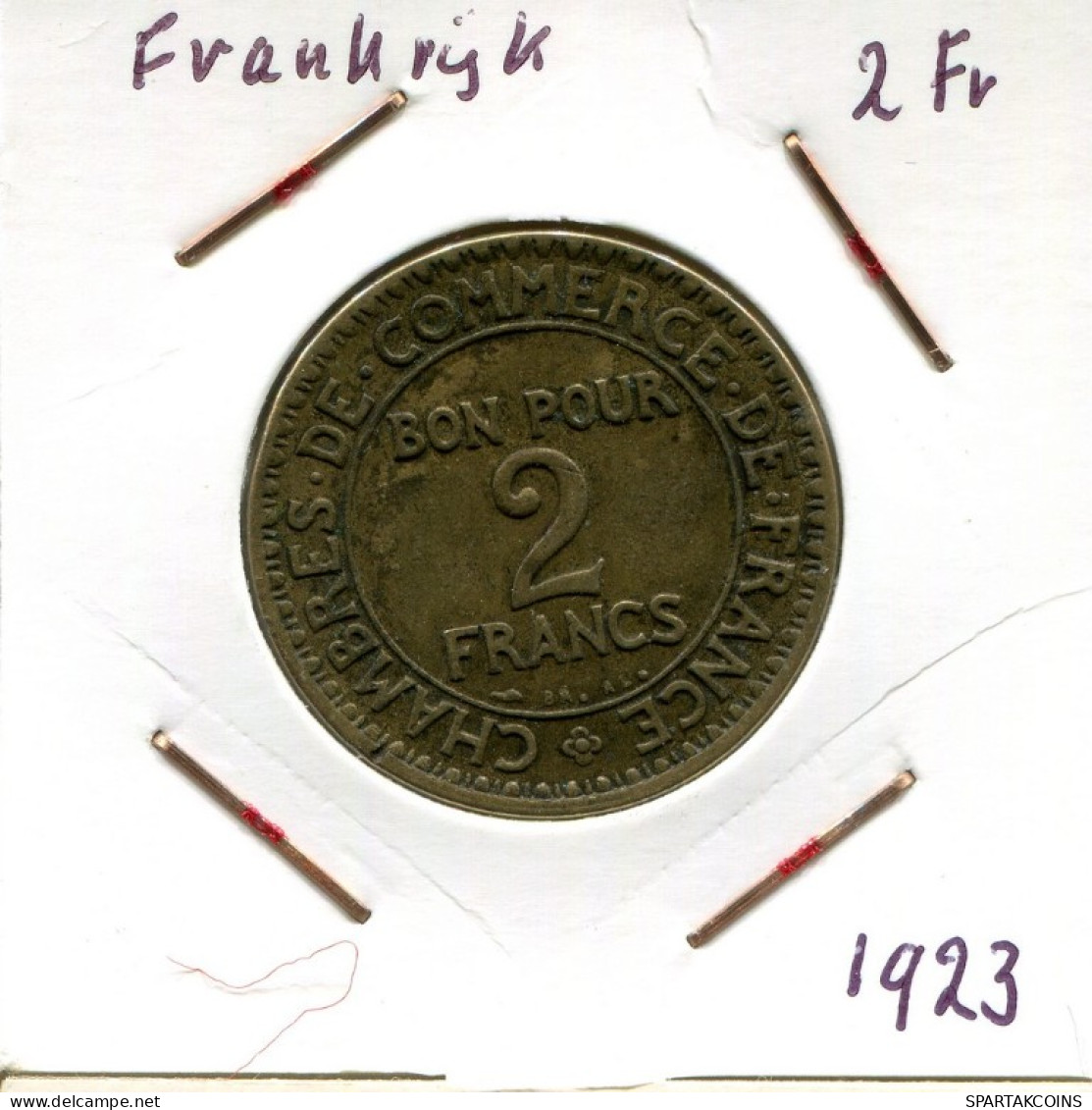 2 FRANCS 1923 FRANCE Pièce Française #AM586.F.A - 2 Francs