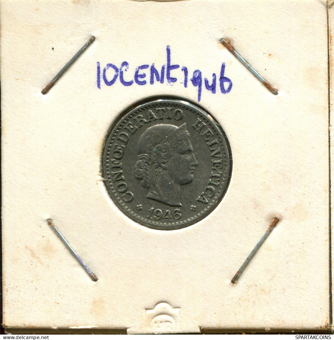 10 RAPPEN 1946 B SUIZA SWITZERLAND Moneda #AX953.3.E.A - Otros & Sin Clasificación