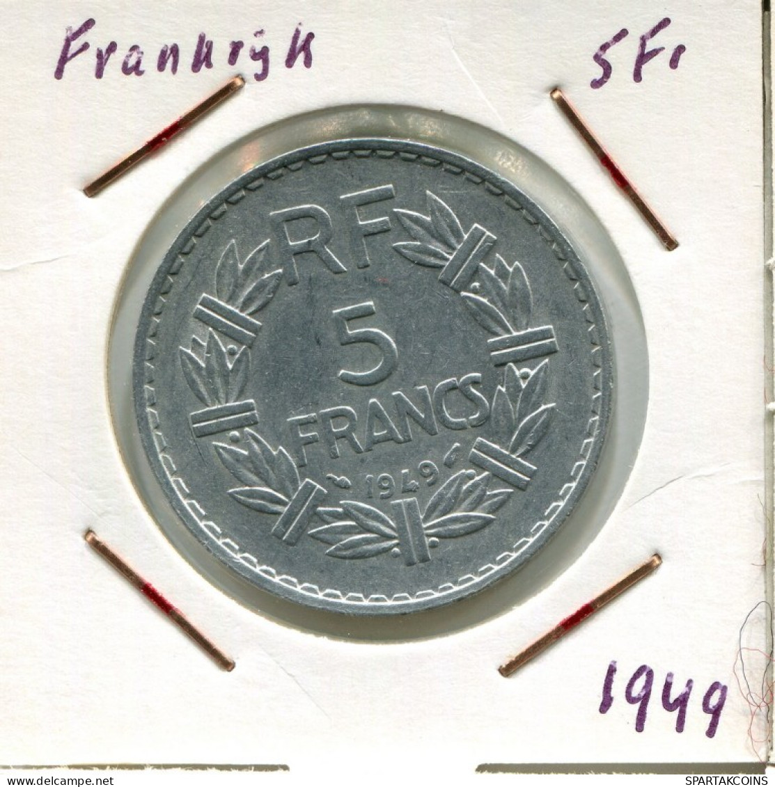 5 FRANCS 1949 FRANCIA FRANCE Moneda #AM628.E.A - 5 Francs