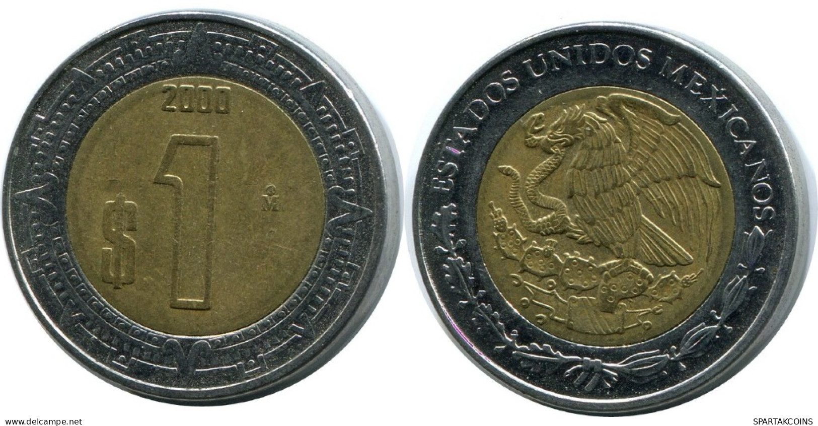 1 PESO 2000 MEXICO Coin #AH501.5.U.A - Messico