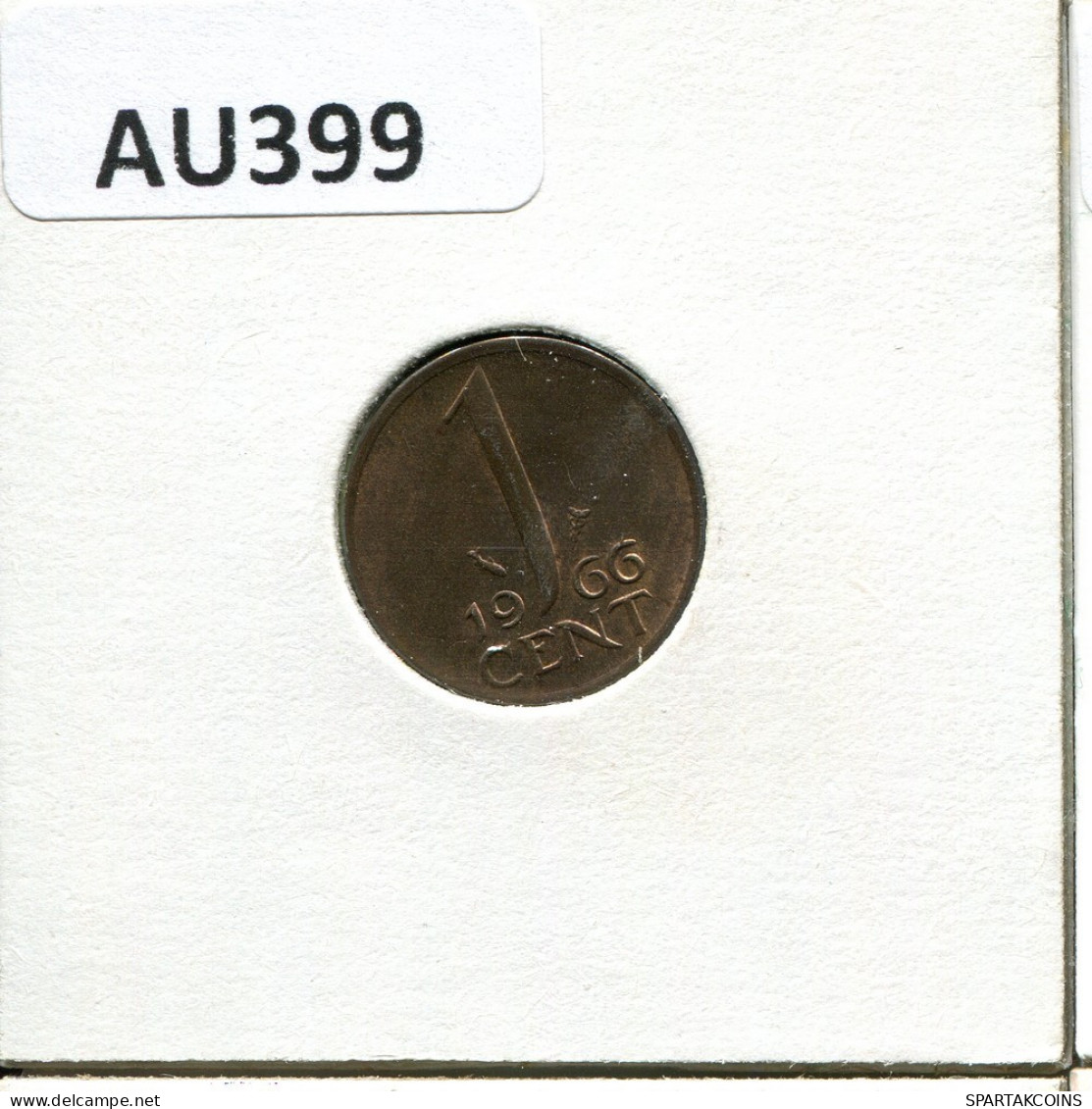 1 CENT 1966 NIEDERLANDE NETHERLANDS Münze #AU399.D.A - 1948-1980: Juliana