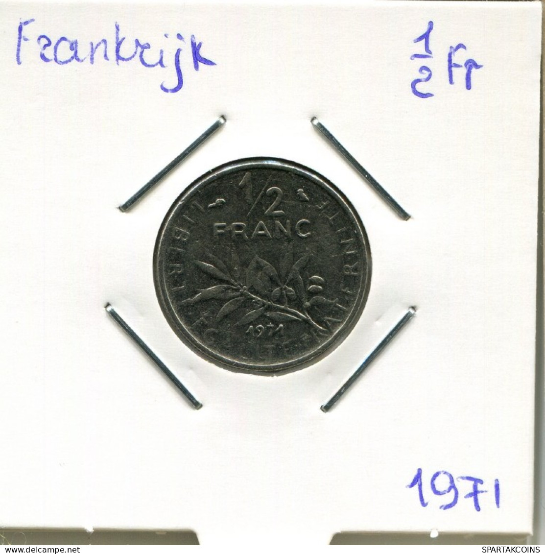 1/2 FRANC 1971 FRANCE Pièce Française #AM917.F.A - 1/2 Franc