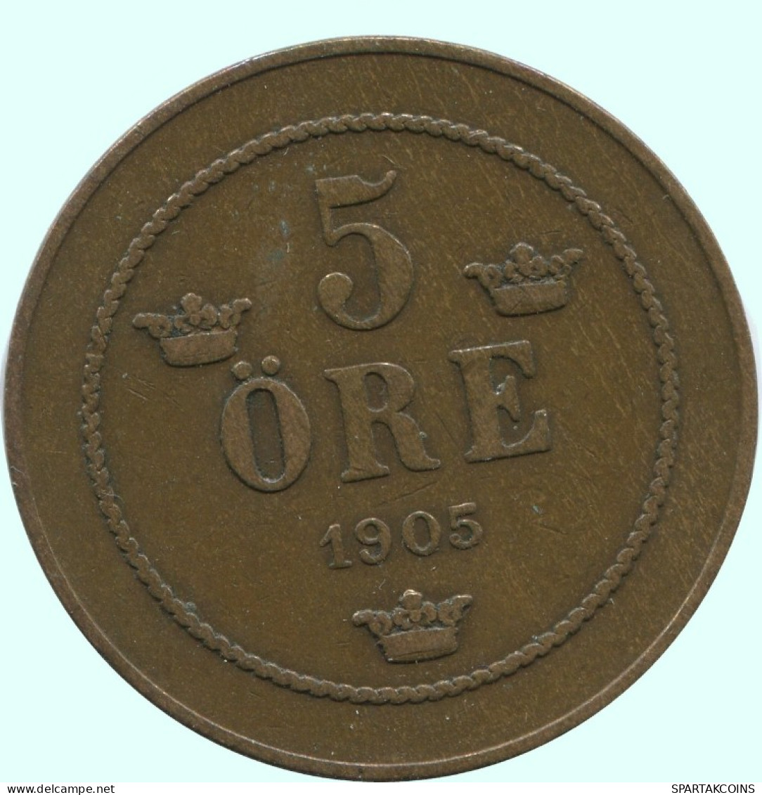 5 ORE 1905 SWEDEN Coin #AC678.2.U.A - Sweden