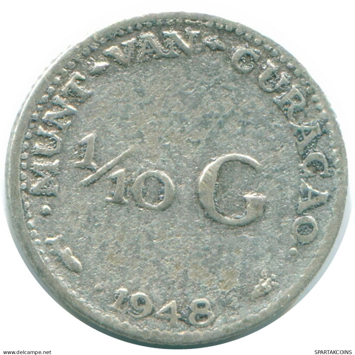 1/10 GULDEN 1948 CURACAO NIEDERLANDE SILBER Koloniale Münze #NL11940.3.D.A - Curaçao