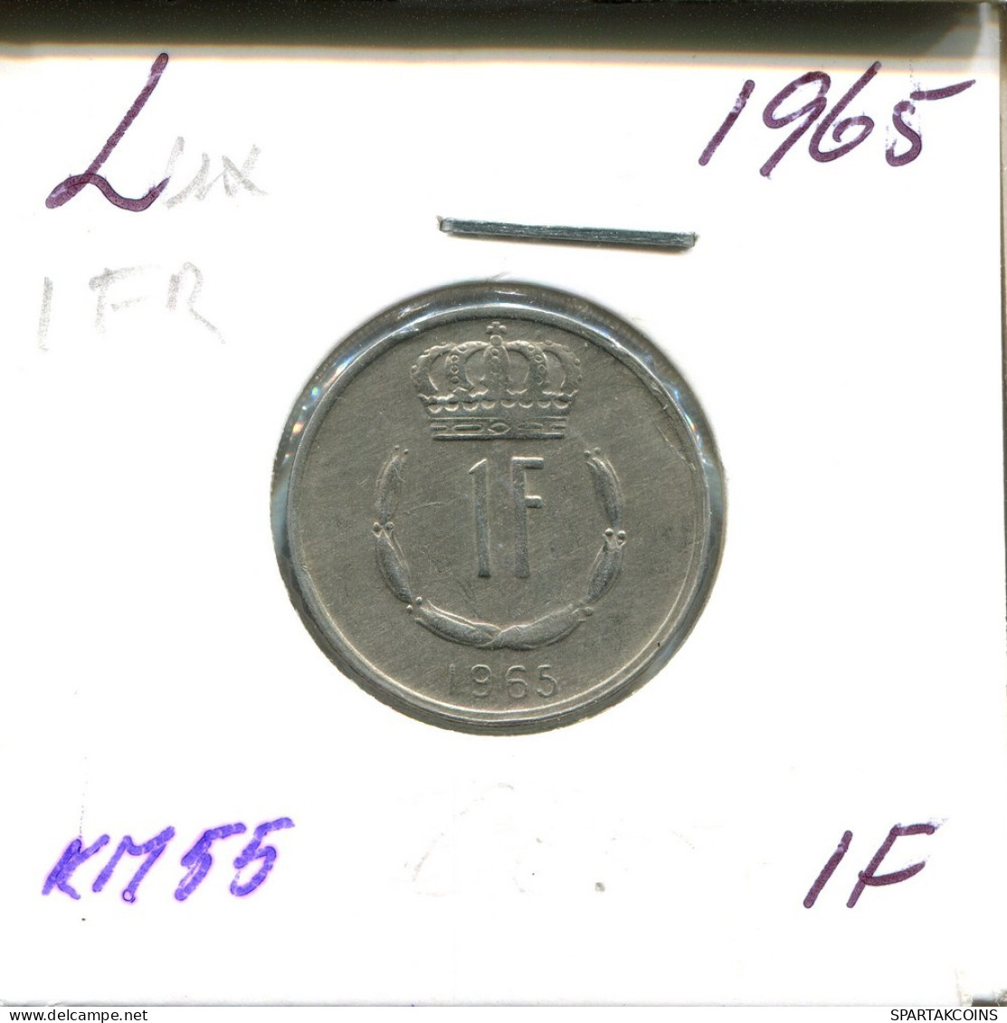 1 FRANC 1965 LUXEMBOURG Pièce #AT206.F.A - Luxembourg