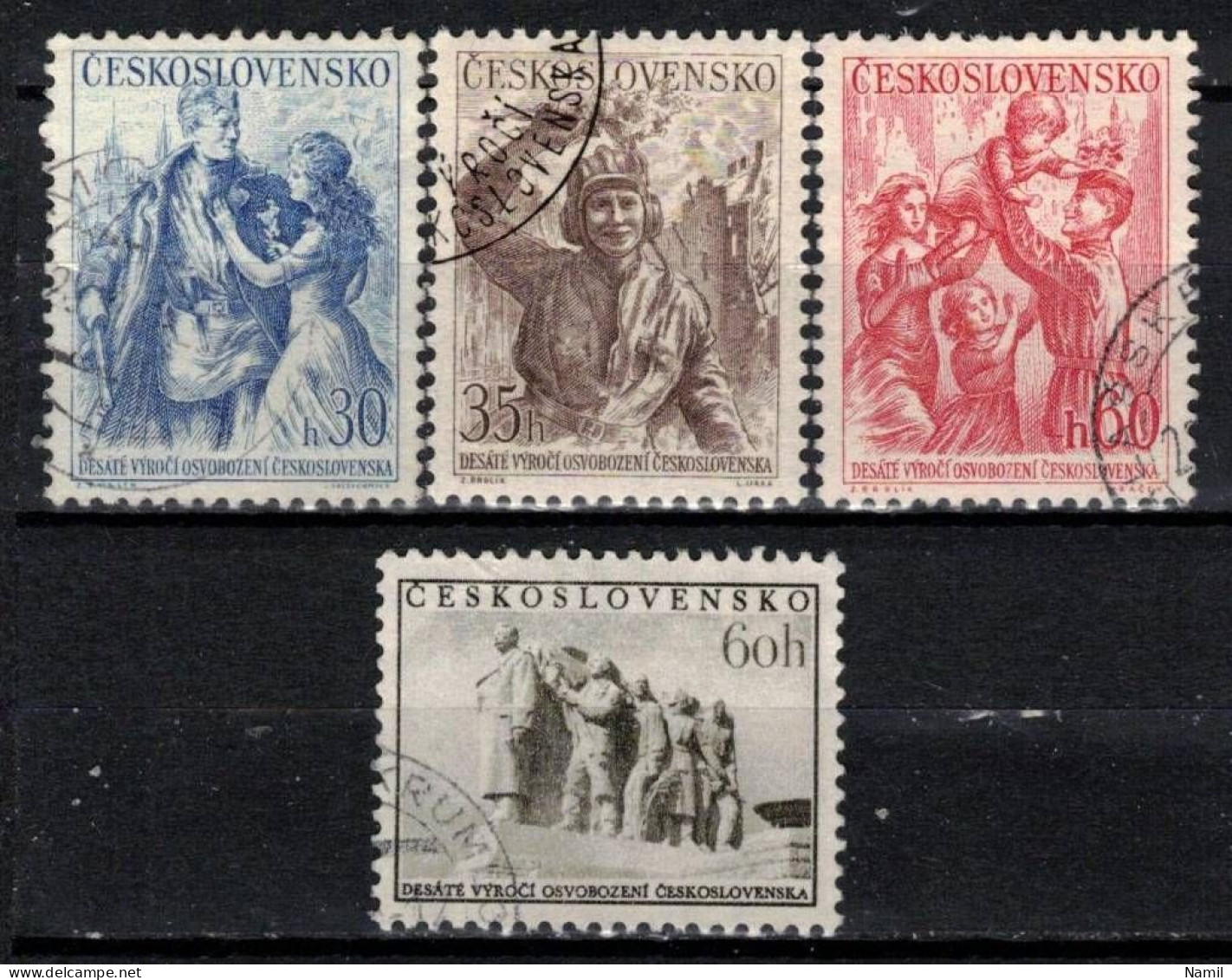 Tchécoslovaquie 1955 Mi 902-5 (Yv 797-800), Obliteré, - Used Stamps