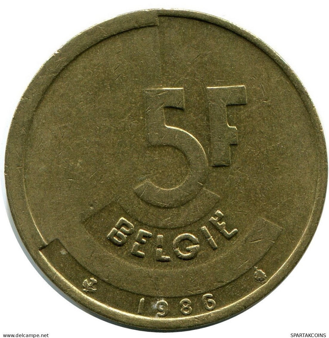 5 FRANCS 1986 DUTCH Text BELGIEN BELGIUM Münze #AZ337.D.A - 5 Frank