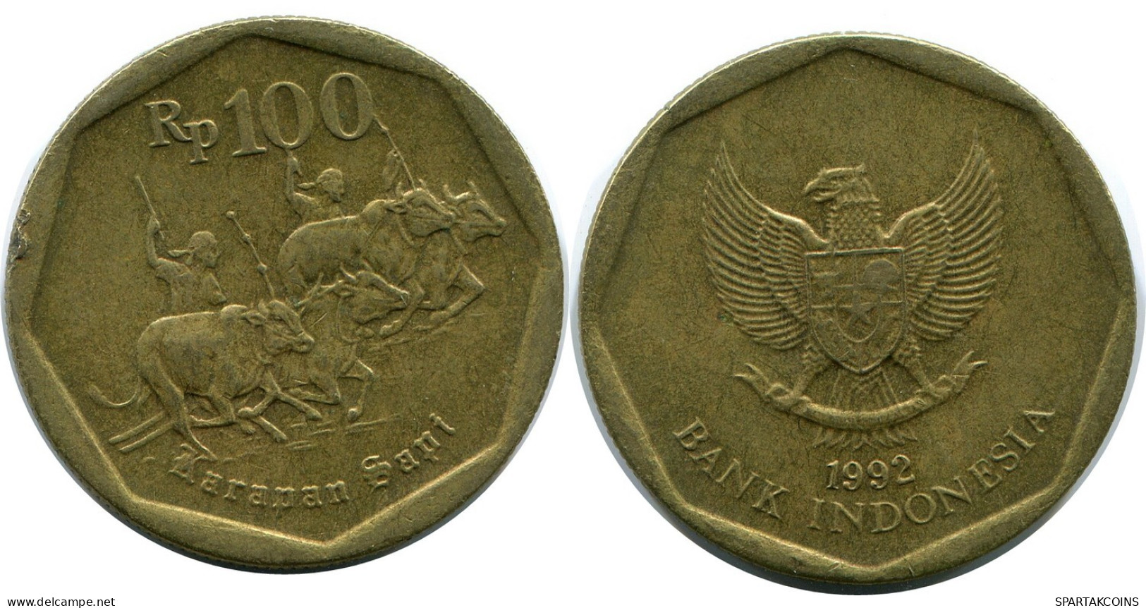 100 RUPIAH 1992 INDONESISCH INDONESIA Münze #AR875.D.A - Indonesia