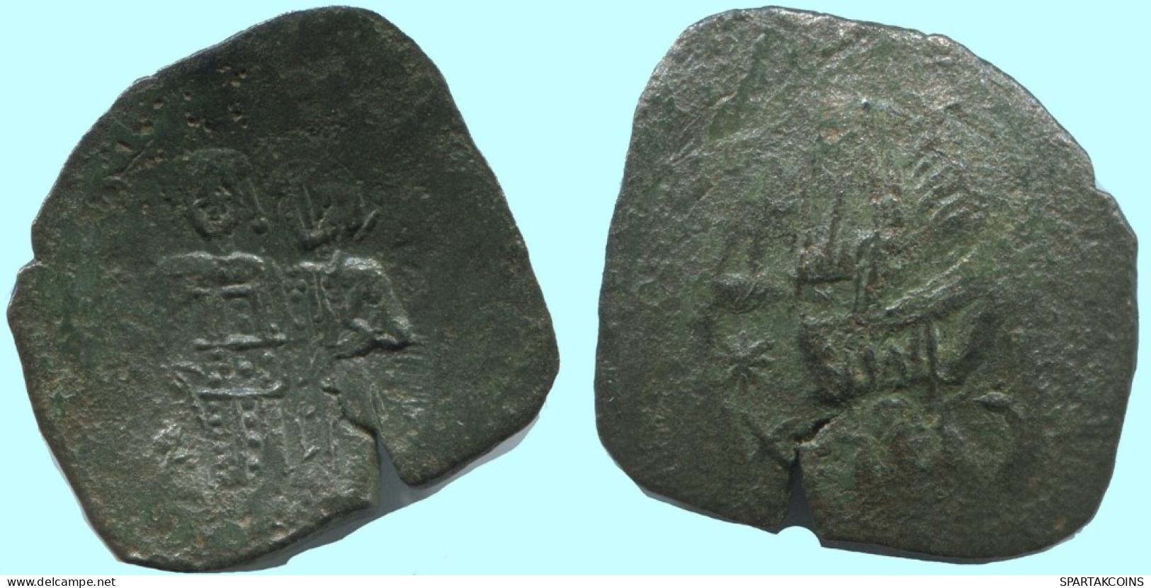 Authentic Original Ancient BYZANTINE EMPIRE Trachy Coin 2.1g/24mm #AG600.4.U.A - Bizantinas